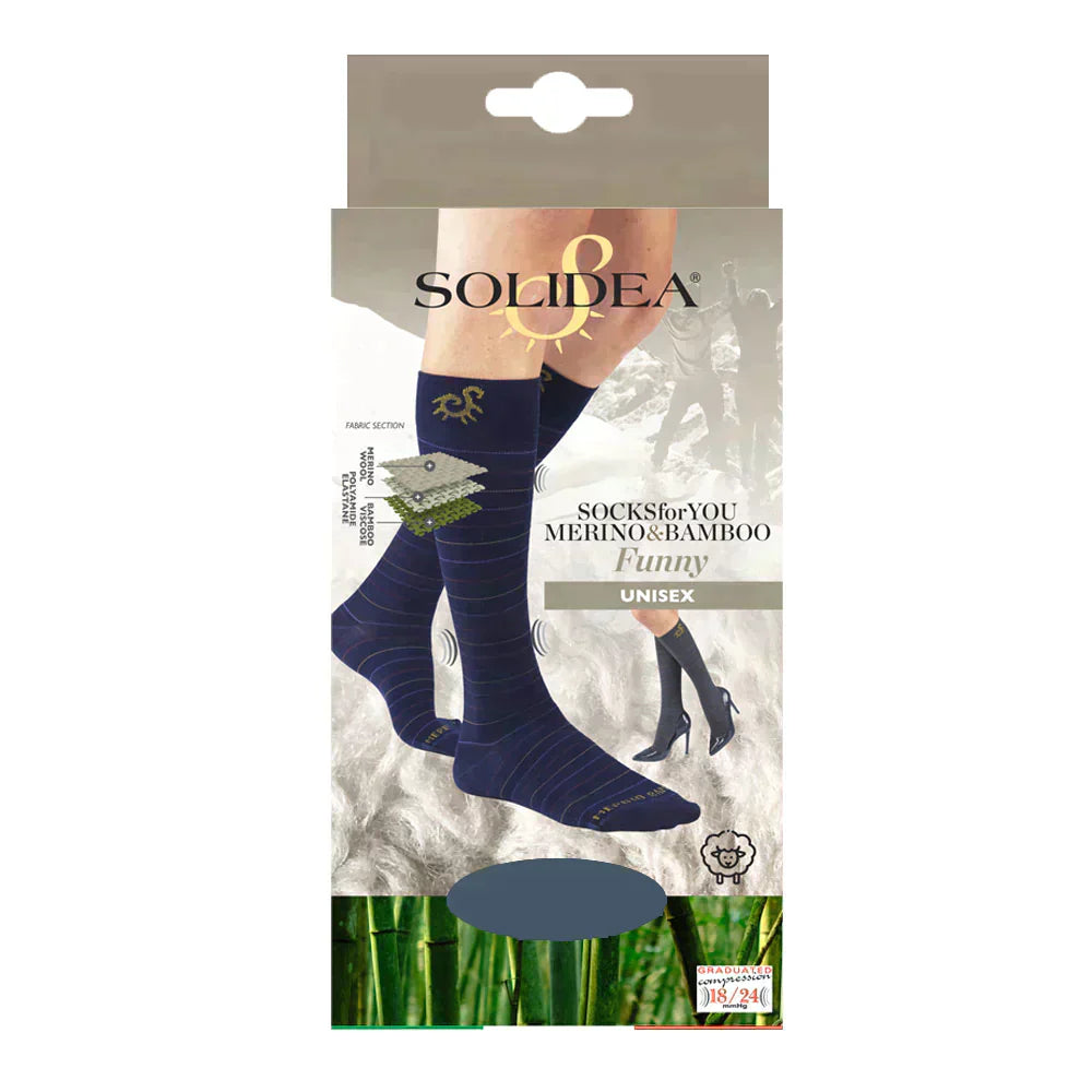 Solidea Socks For You Merino Bamboo Funny Polvisukat 18 24mmHg Oliivinvihreä 4XL