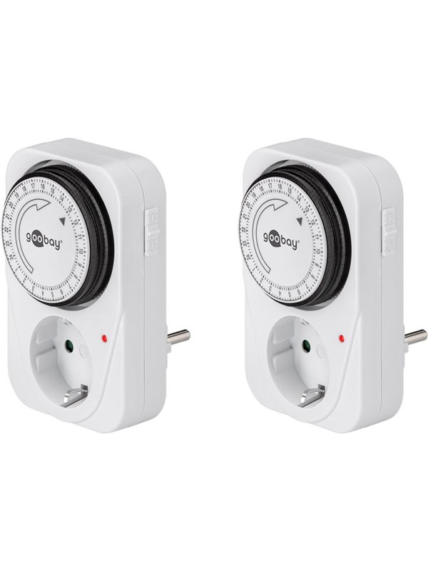 Goobay Set med 2, analog timer Lätt att använda en analog timer