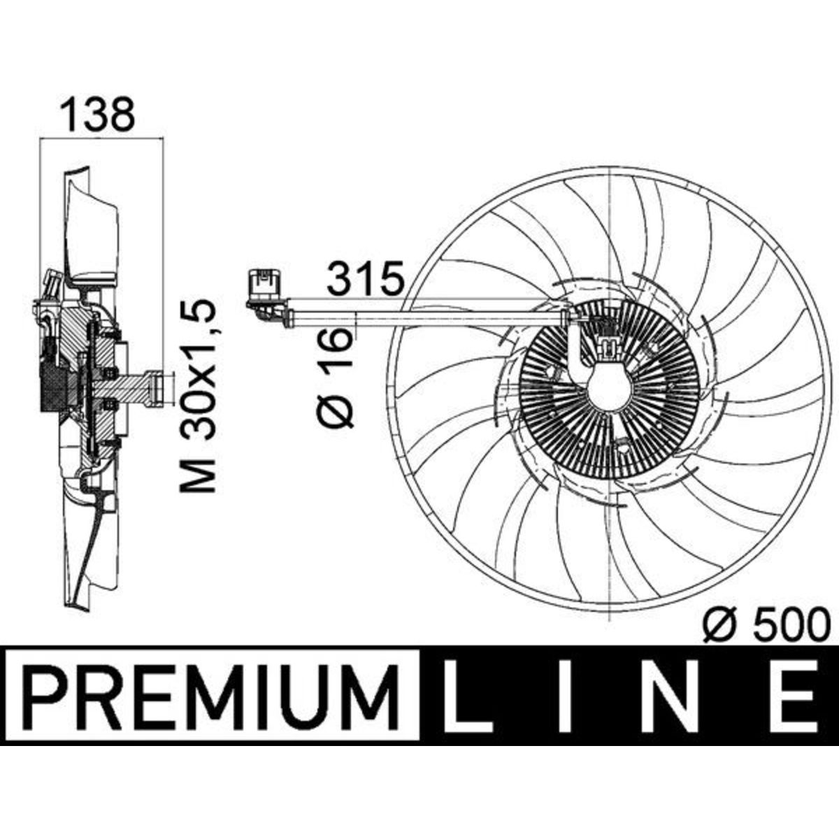 Jäähdyttimen tuuletin MAHLE CFF 471 000P