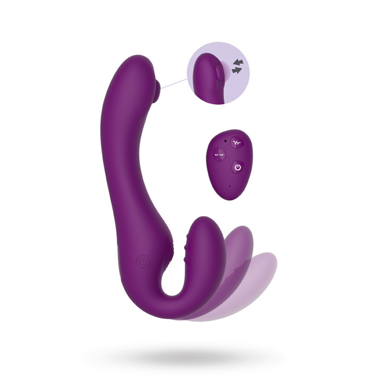 XOCOON Strapless Strap-On Pulse Vibe Strap-on