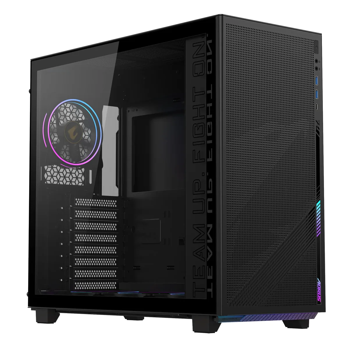 GIGABYTE AORUS C400 GLASS - Kotelot - Tower - Musta