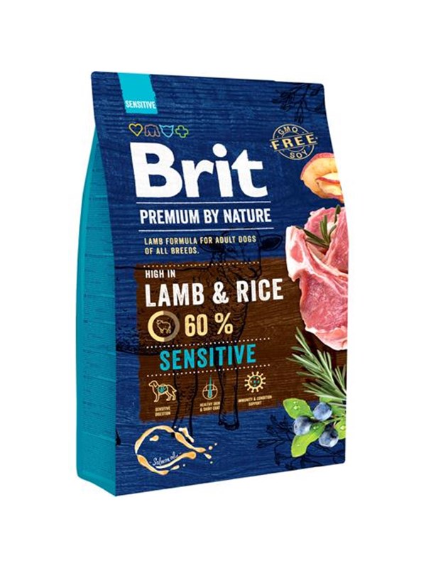 Brit Premium by Nature Sensitive Lamb Tørt hundefoder Lam, Ris 3 kg