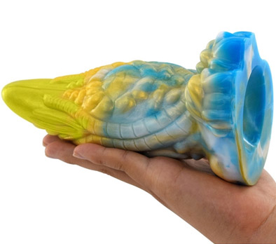 Rhegax Dildo Gold-Blue 20 cm Dragon Dildo