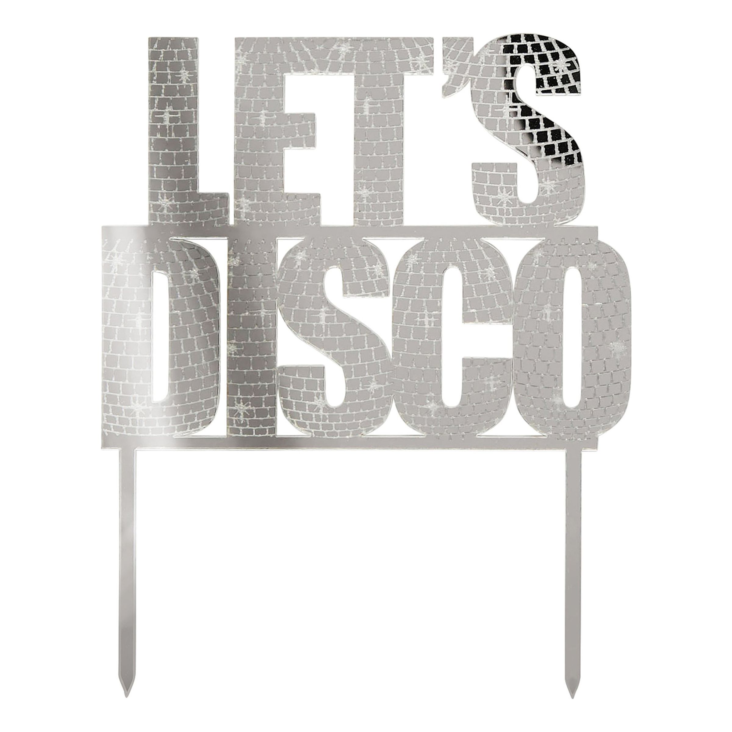 Akryylinen kakkukoriste - Let's Disco