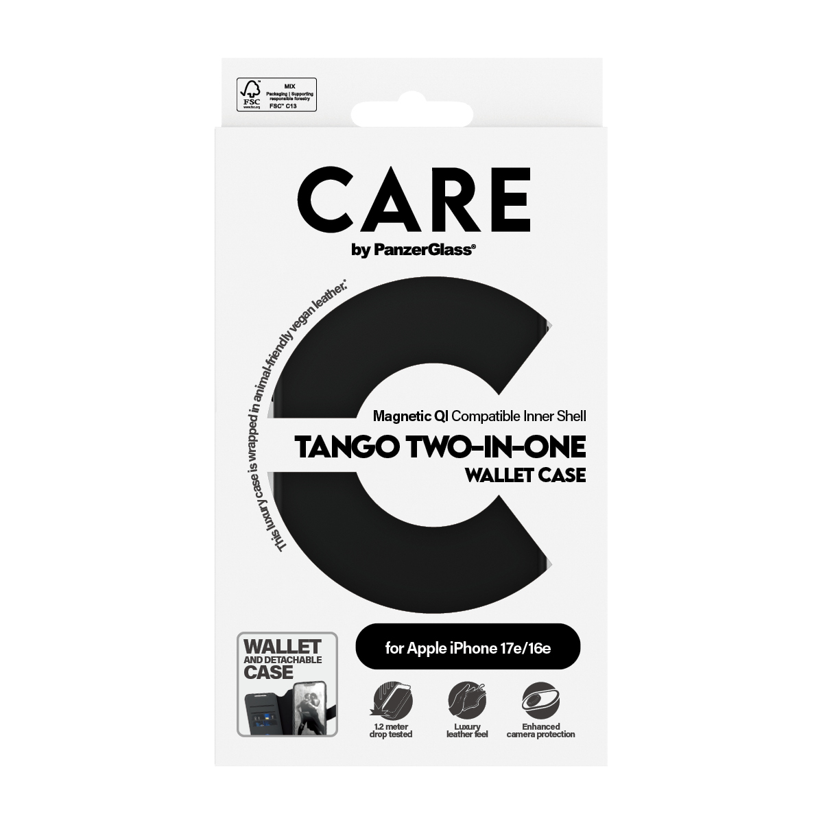 PanzerGlass CARE by PanzerGlass - Kotelo - Two-in-One lompakko - iPhone 16e