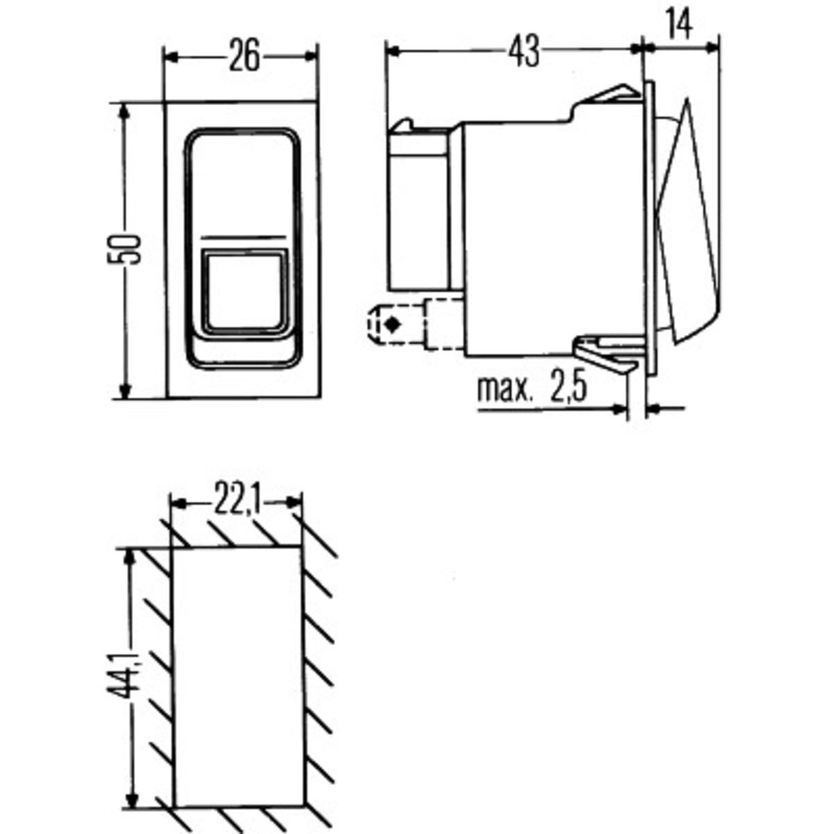 Kytkin HELLA 6GM 007 832-251