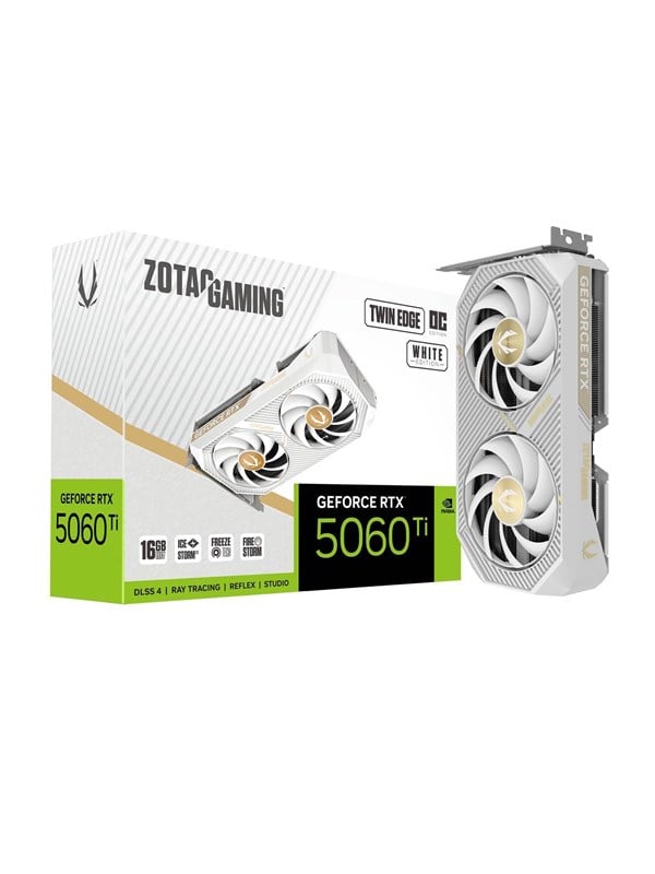 ZOTAC GeForce RTX 5060 Ti Twin Edge White 16 Gt OC -näytönohjain
