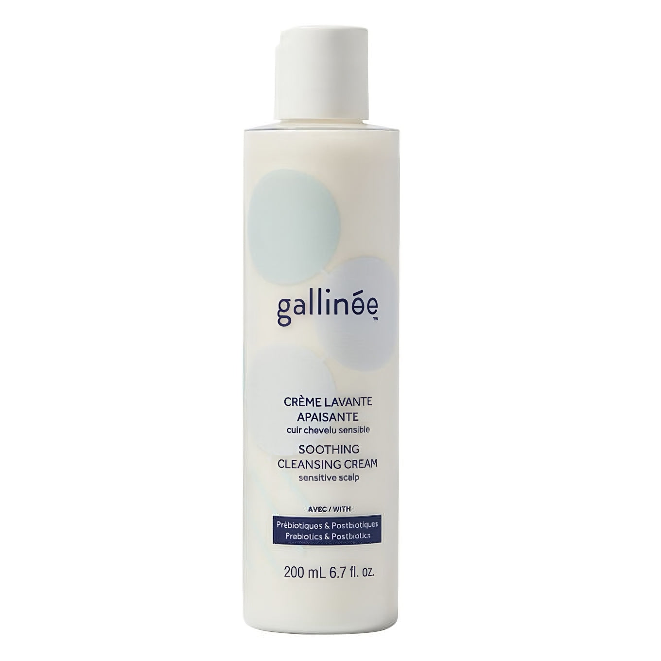 Gallinee, hiustenhoito, prebiootit ja postbiootit, hiusshampoo, rauhoittava, 200 ml