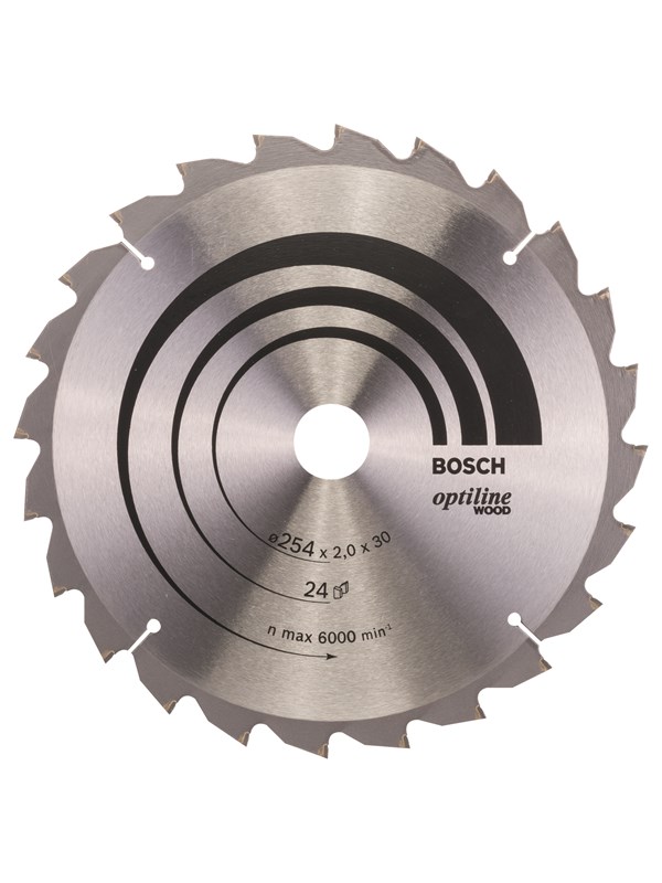 Bosch RUNDSAVKLINGE Ø254X30MM 24T -5GR TRÆ