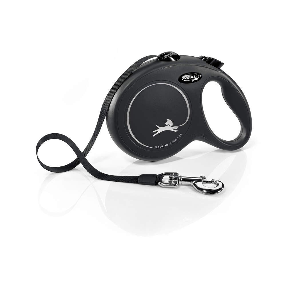 Flexi New Classic leash L 5M 50KG Musta