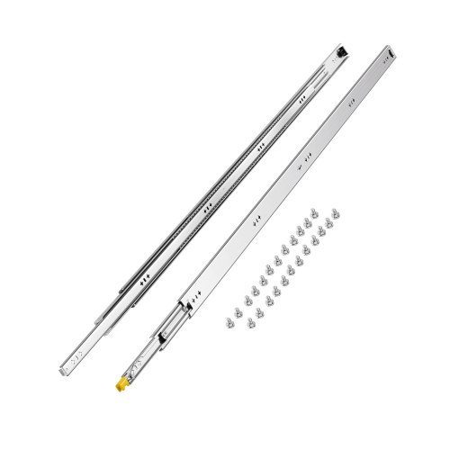 VEVOR 1 Pair Full Extension Drawer Slides 16 18 20 24 30 35 37.4 59 24 32 36 40 48 60 in, 250 lbs Load Capacity Locking Drawer Slides, Ball Bearing with Lock Side Mount Drawer Slide Rail