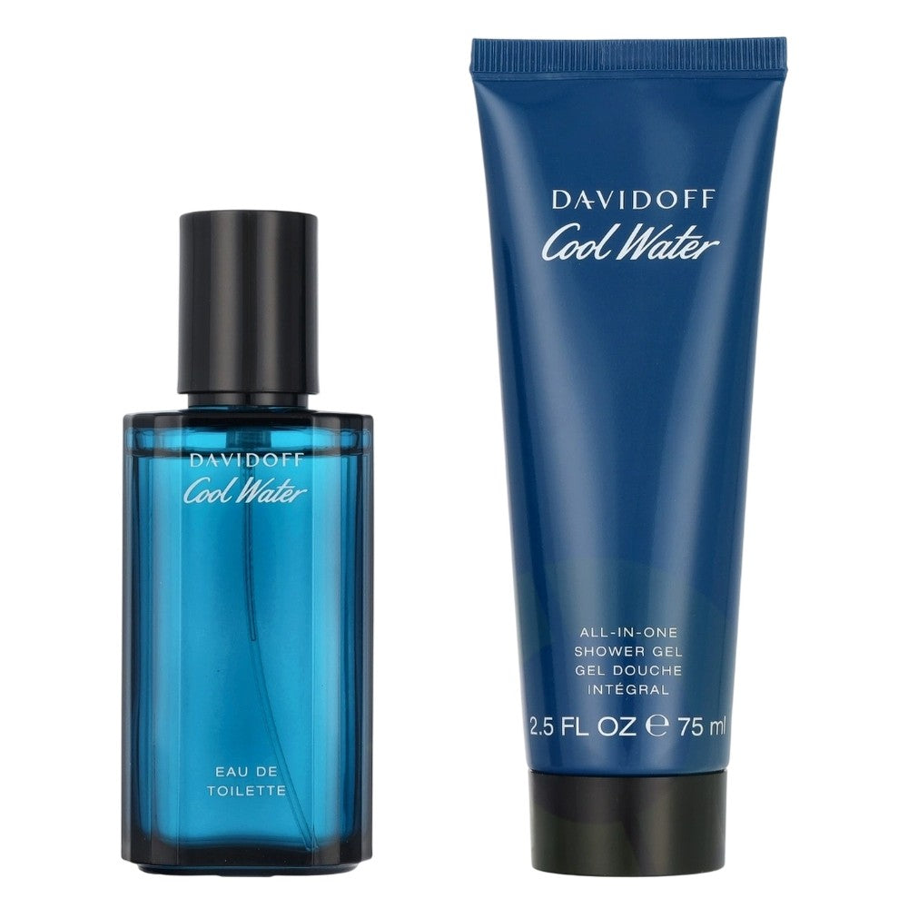 Davidoff Laatikko setti Davidoff Cool Water Man Toilette 40 ml suihkugeelillä 75 ml