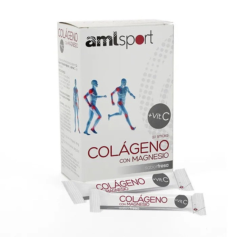 Ana María Lajusticia Kollageeni Magnesium Amisport Strawberry 20 Stickillä