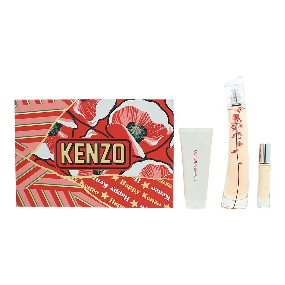 Kukkainen Ikebana Kenzo 3 kpl laatikkosarja
