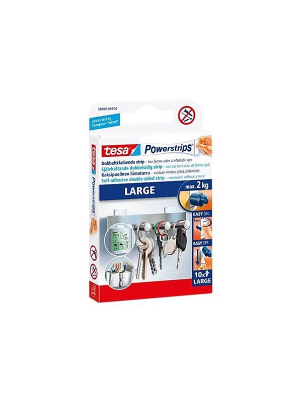 TESA Tesa Powerstrips Large, 10 kpl 58000-00104-20 Vastaa: N/A