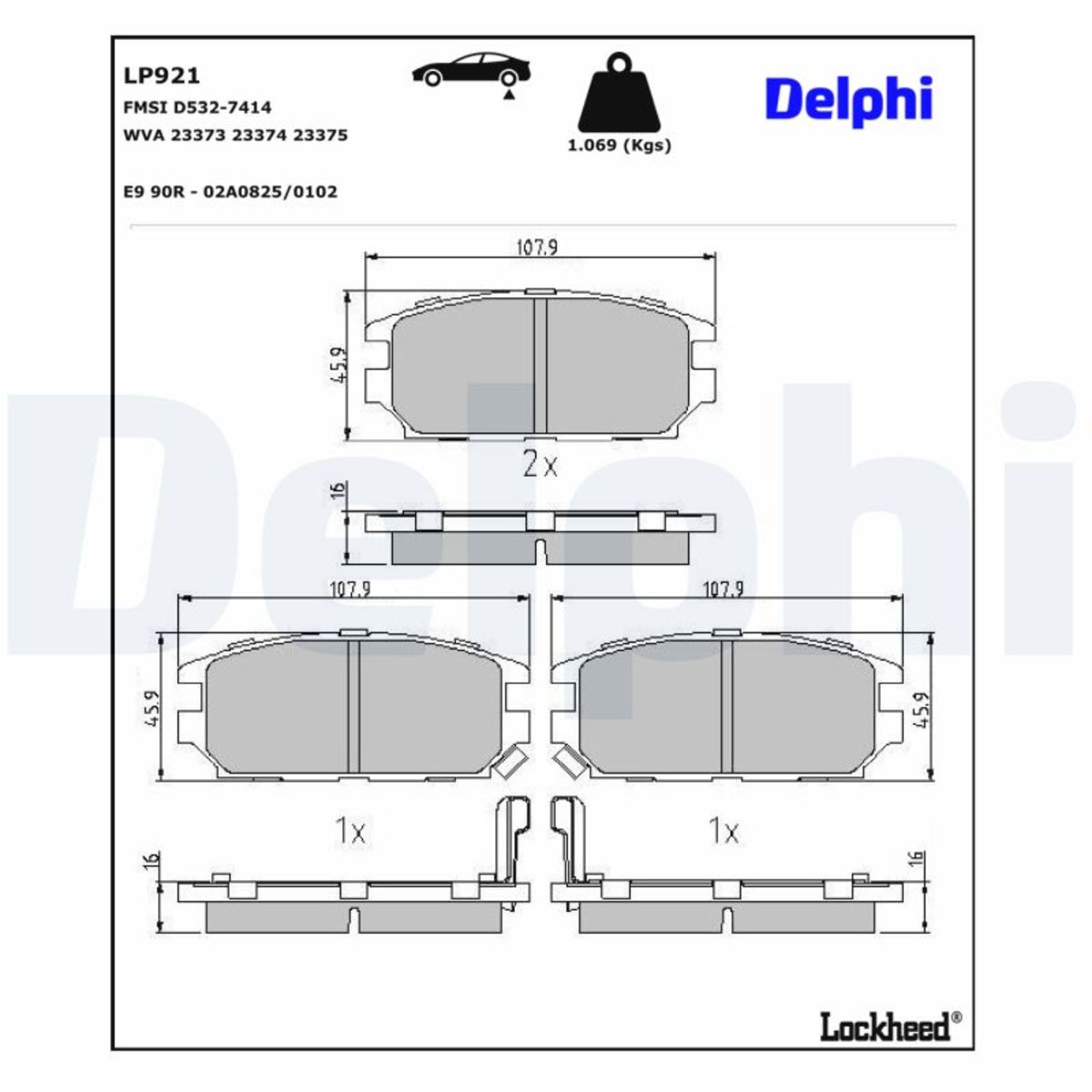 Jarrupalat, levyjarru DELPHI LP921