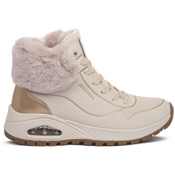 SKECHERS Nauhanilkkurit 'Uno' vaaleabeige / kulta
