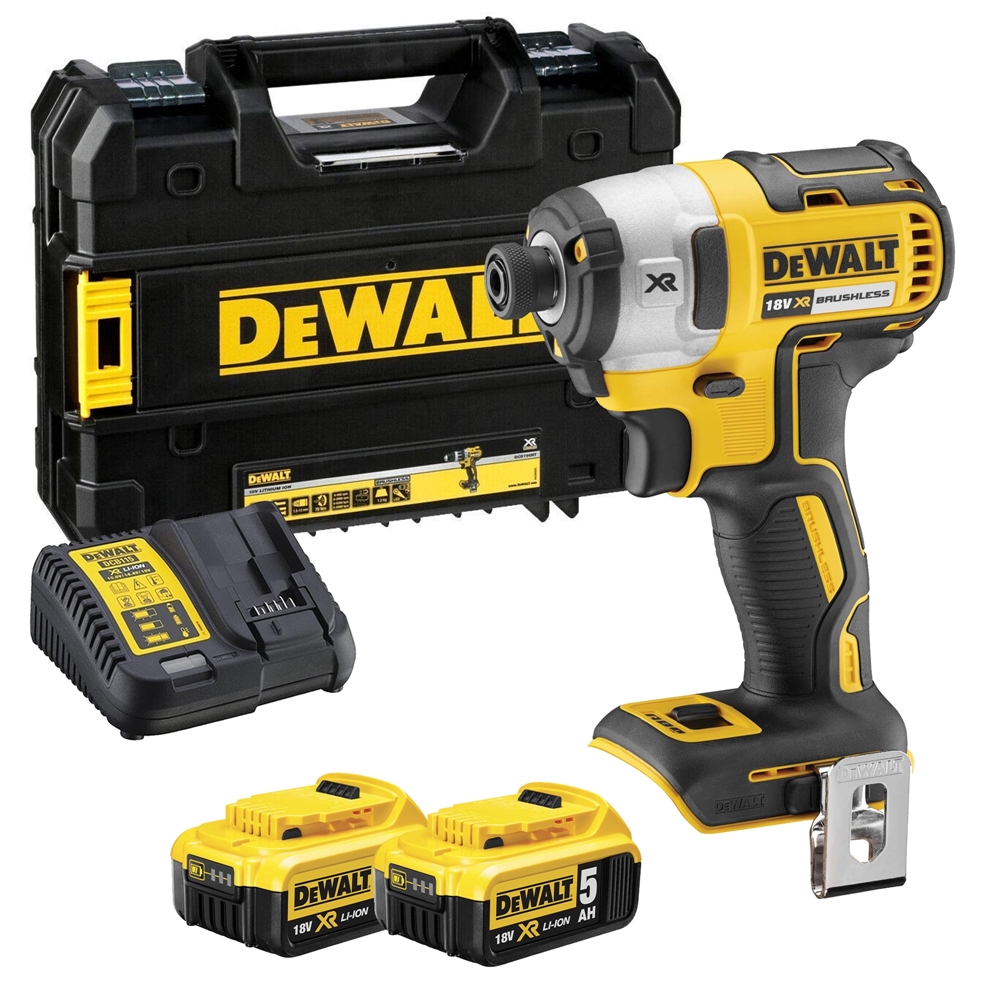 DeWALT DCF887P2-QW, Iskuväännin, Musta, Keltainen, 1/4, 3250 RPM, 205 Nm, 1000 RPM