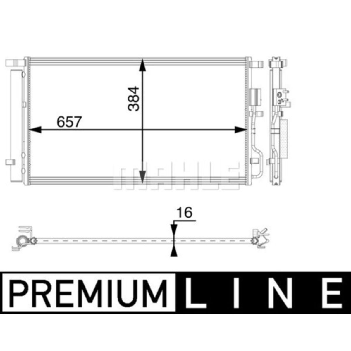 Lauhdutin, ilmastointilaite MAHLE AC 64 000P