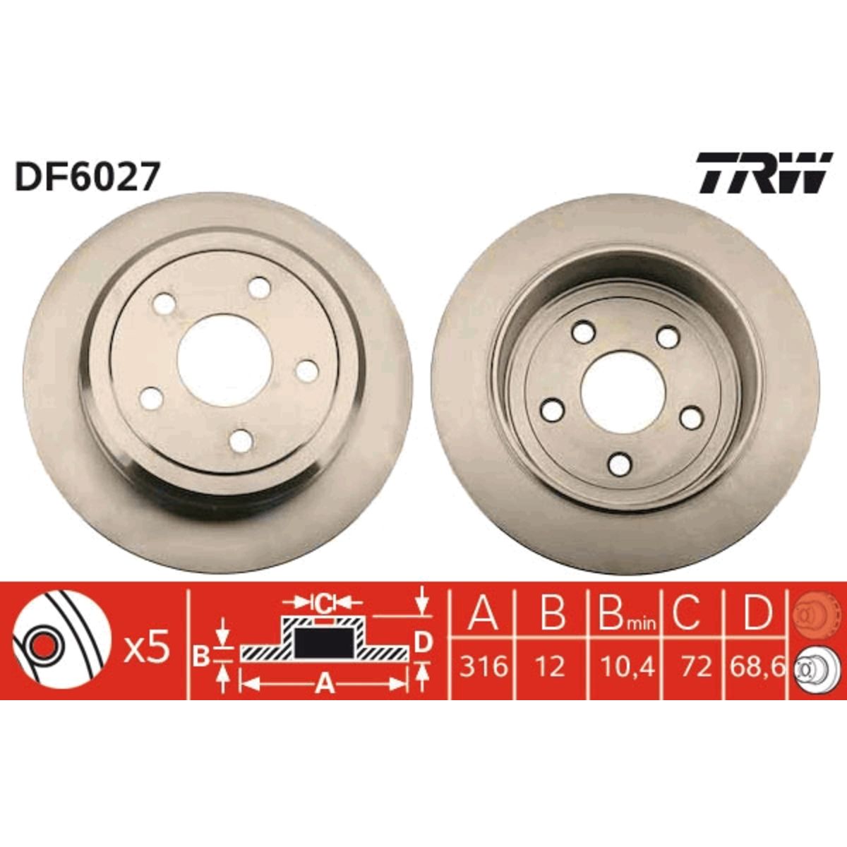 Jarrulevy TRW DF6027