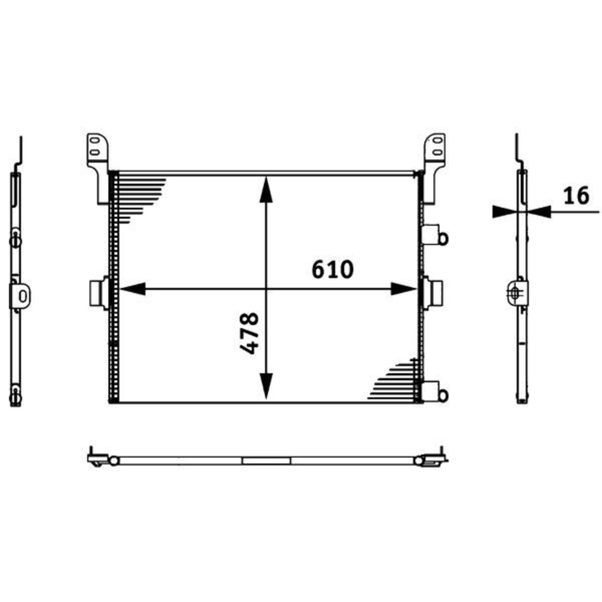 Lauhdutin, ilmastointilaite MAHLE AC 673 000S