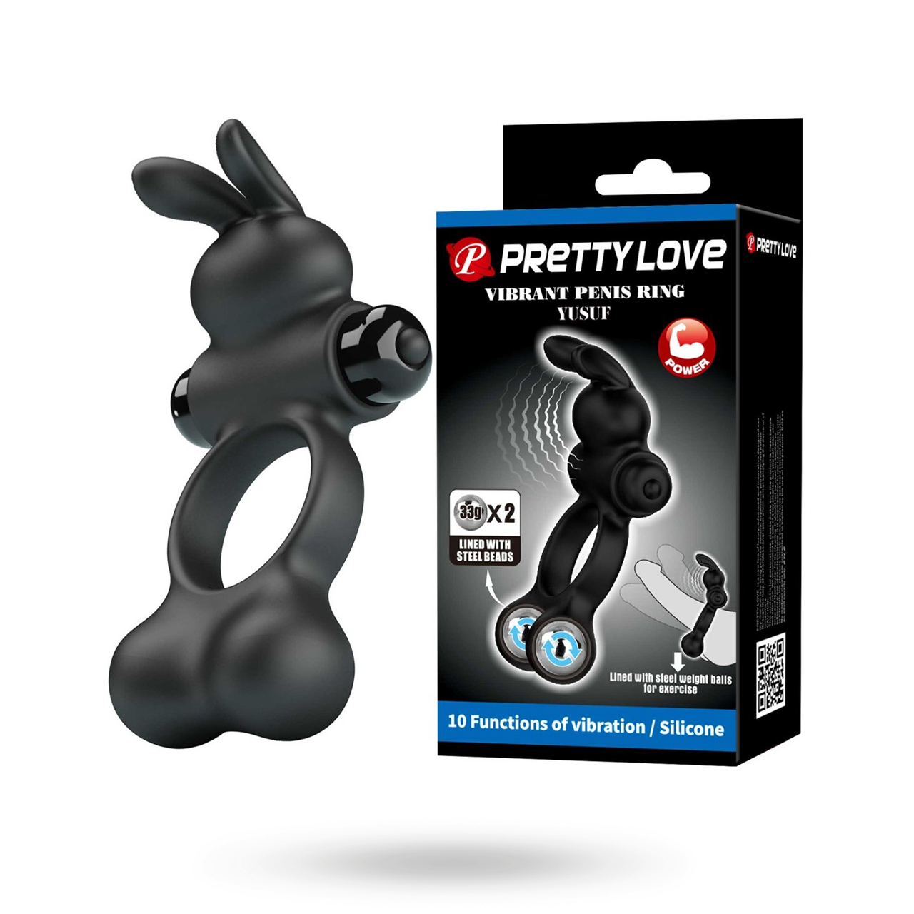 Vibrating Penis Ring With Steel Balls Penisrengas vibraattorilla