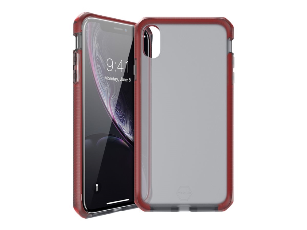 ITSKINS Supreme // Frost - Bagsidecover til mobiltelefon - Impacthane - sort, rød - 6.1 - Apple iPhone XR:lle