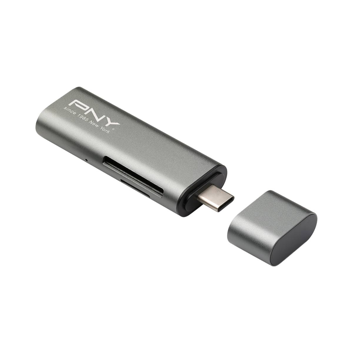 PNY USB-C kortinlukija + USB-A sovittimen lisävarusteet