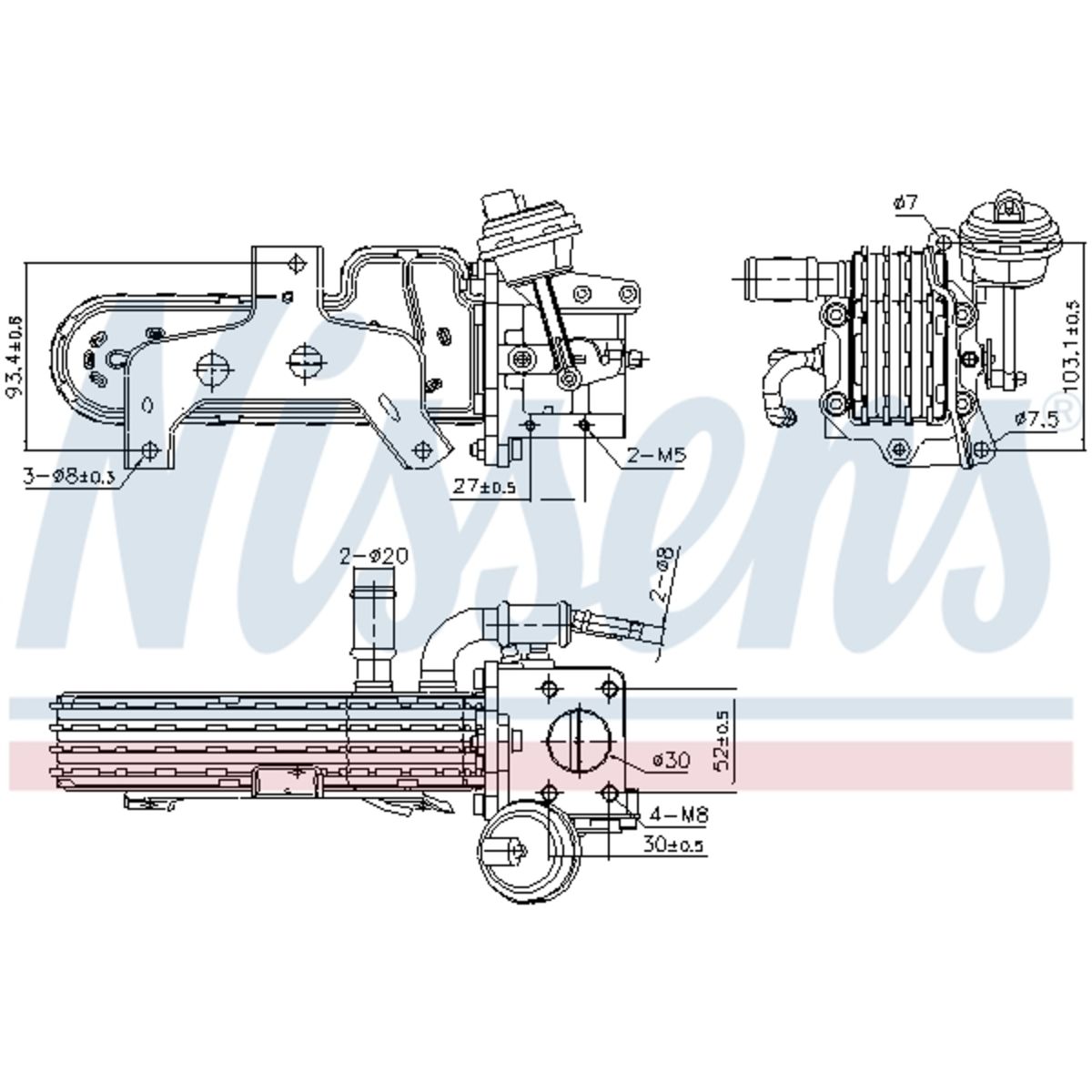 EGR-jäähdytin NISSENS 989420
