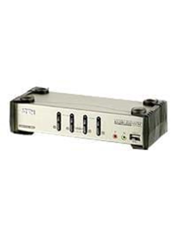 ATEN CS1734B-AT-G, 2048 x 1536 pikseliä, QXGA, 1,02 W, Musta, Metallinen