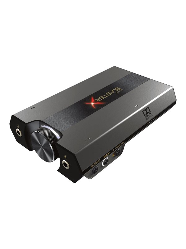 Creative Sound BlasterX G6 ulkoinen USB-C 7.1 -kanavainen 32-bit / 384 kHz digitaali-analogimuunnin, kuulokevahvistin ja äänikortti
