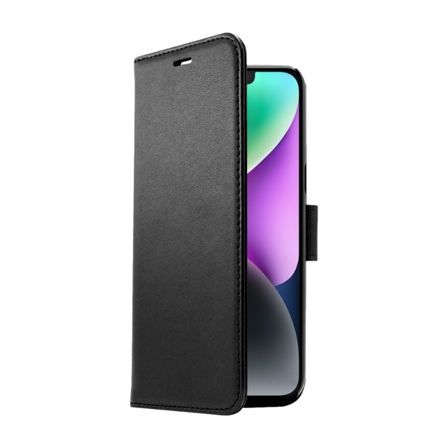 Screenor Smart, iPhone 16e -lompakkokotelo, Musta
