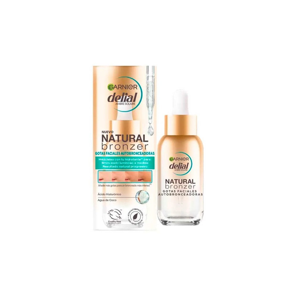 Delial Natural Bronzer itsestään palavat kasvotipat 30 ml