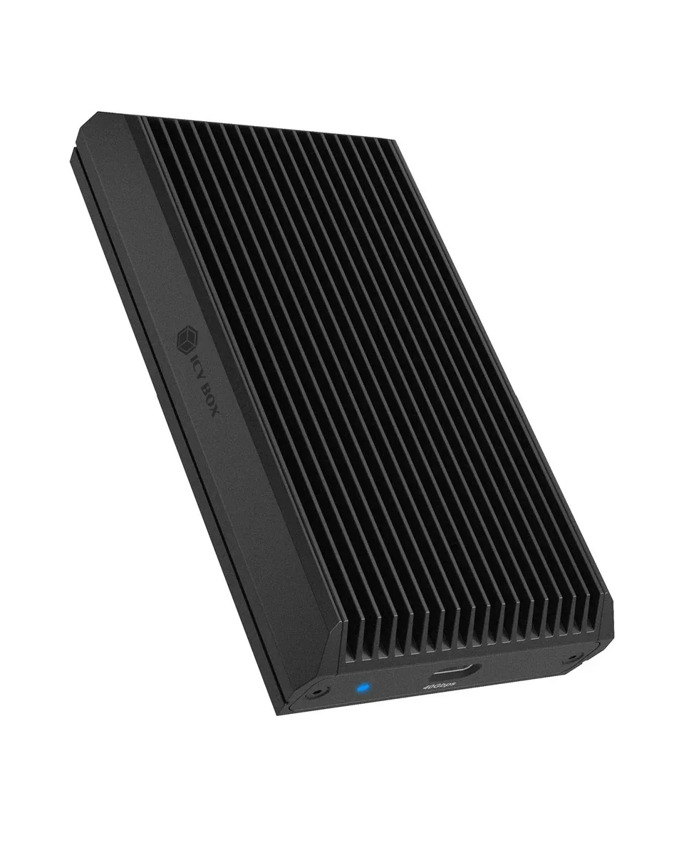 ICY BOX IB-1920M-C42, SSD-kotelo, M.2, M.2, 40 Gbit/s, USB-liitettävyys, musta