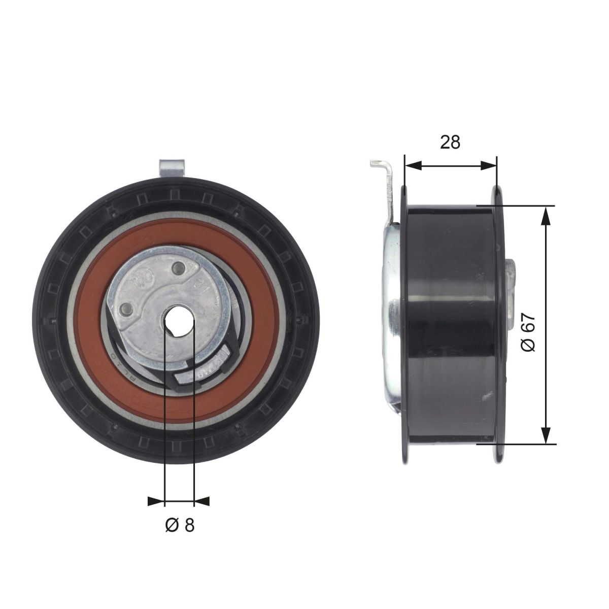 Kiristysrulla, hammashihnat GATES T43052