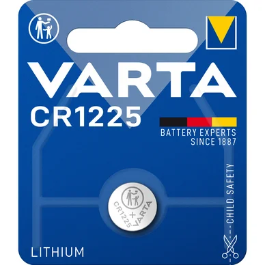 Varta CR1225 (6225) batteri, 1 st. blister litium-knappcell, 3 V