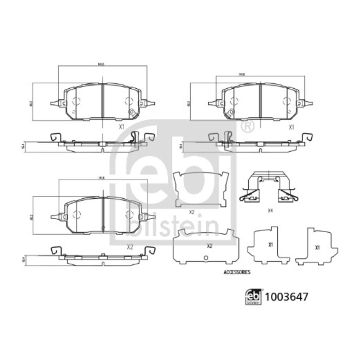 Jarrupalat, levyjarru FEBI BILSTEIN 1003647