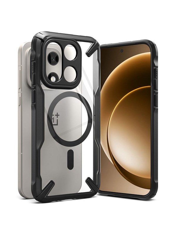 Ringke Fusion X Magneettinen MagSafe kotelo OnePlus 15 - kirkas musta