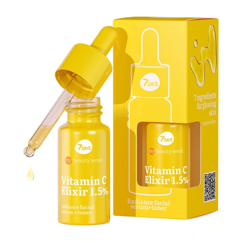 7 days My Beauty Week Kasvoseerumi Ja -Tonic C-vitamiini Elixir Kirkastava 20 ml