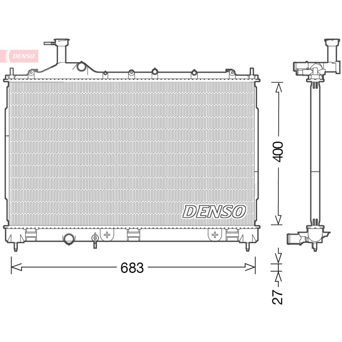 Jäähdytin, moottorin jäähdytys DENSO DRM45038