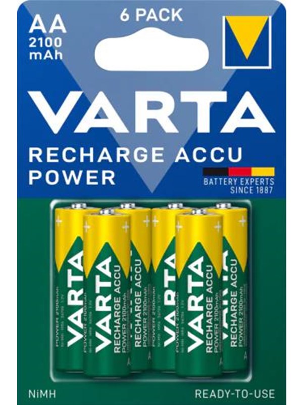 Varta Recharge Charge Accu Power AA 2100mAh 6 pakettia