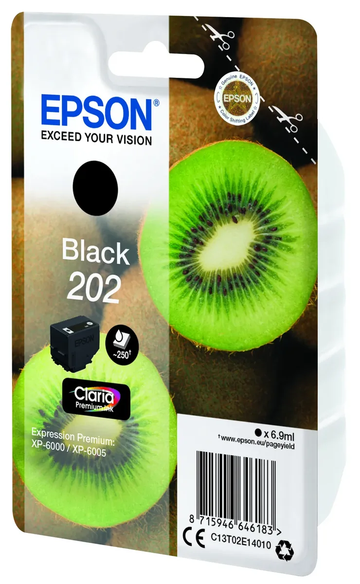 Epson Muste Musta 6.9ml 202 - Xp-6000/xp-6005