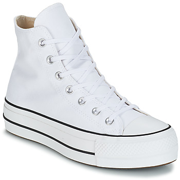 CONVERSE Korkeavartiset tennarit 'Chuck TayIor All Star Lift Platform' musta / valkoinen