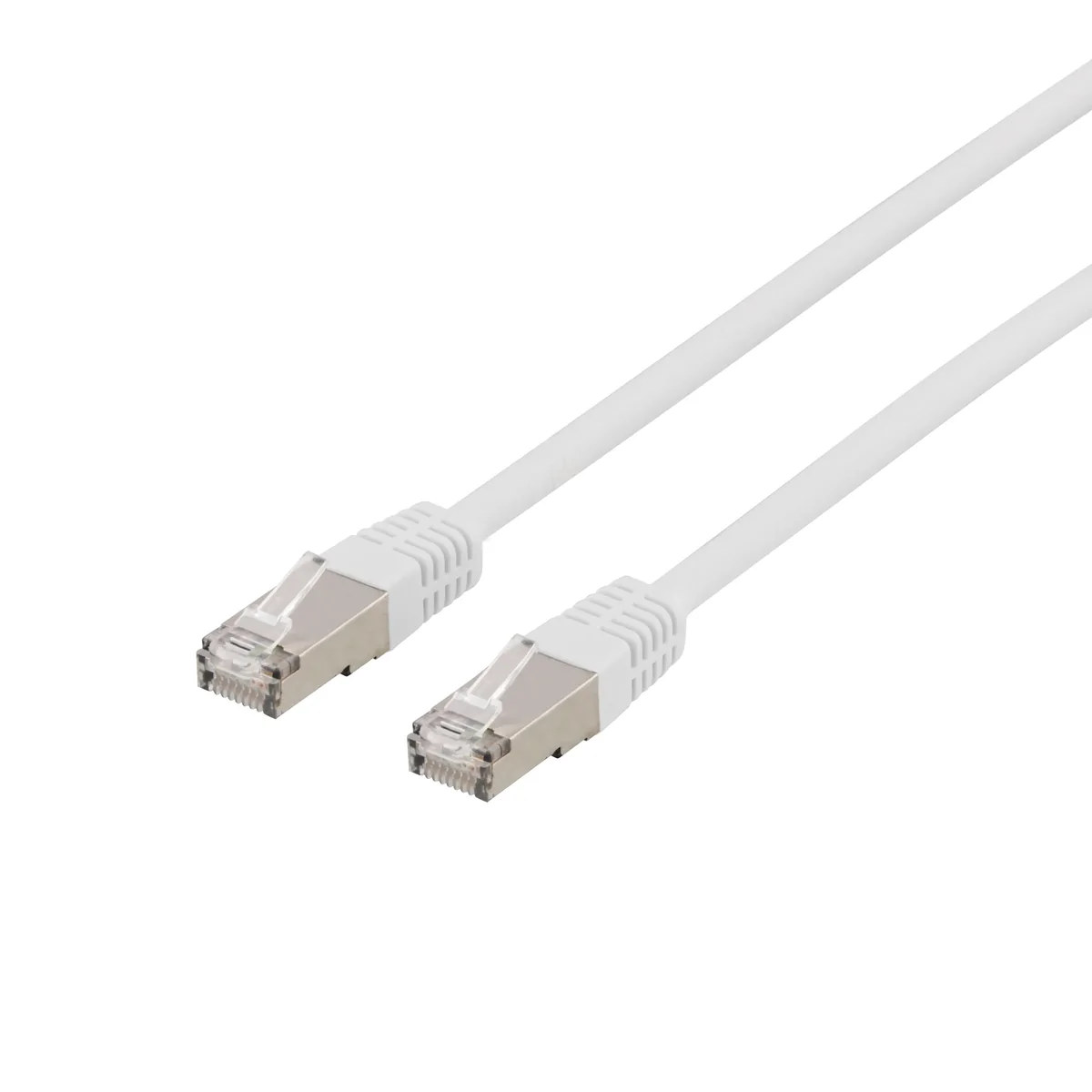 Deltaco Cat6a U/FTP RJ45 15m -verkkokaapeli, valkoinen