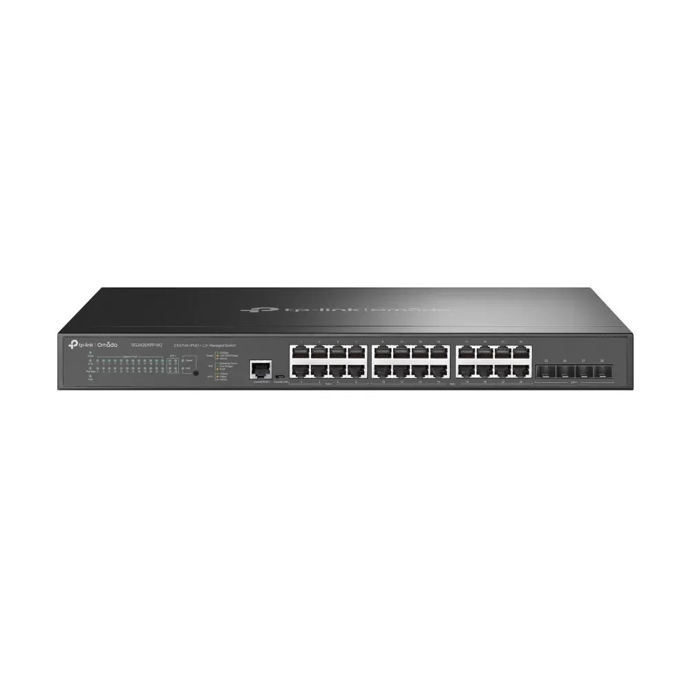 TP-Link JetStream TL-SG3428XPP-M2 - Hallittava kytkin, Musta