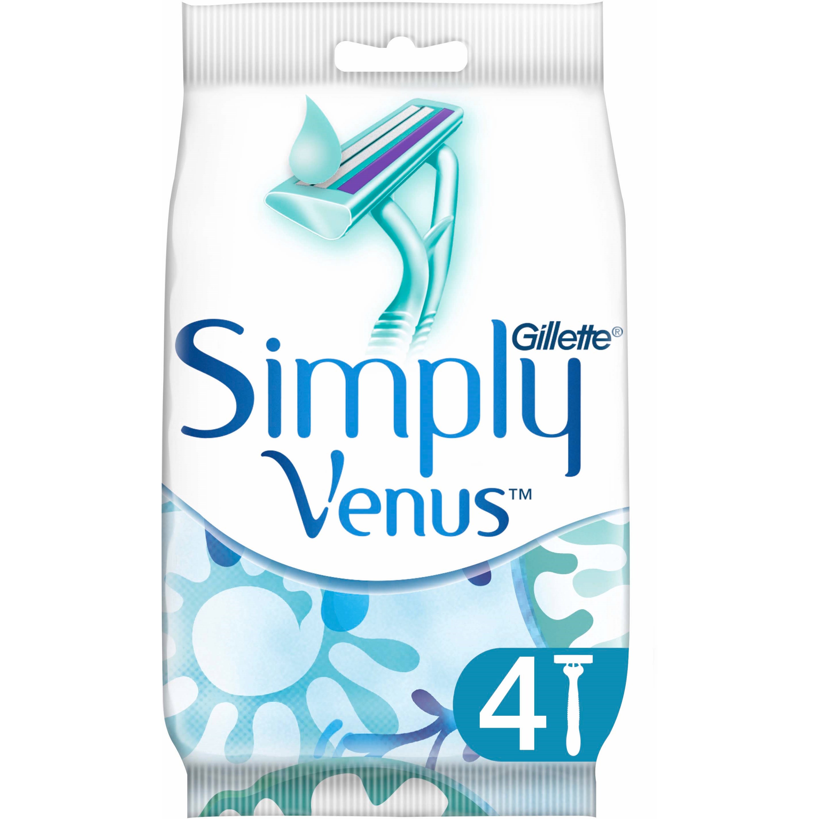 Gillette Venus Simply 2 Women's Disposable Razors 4 count