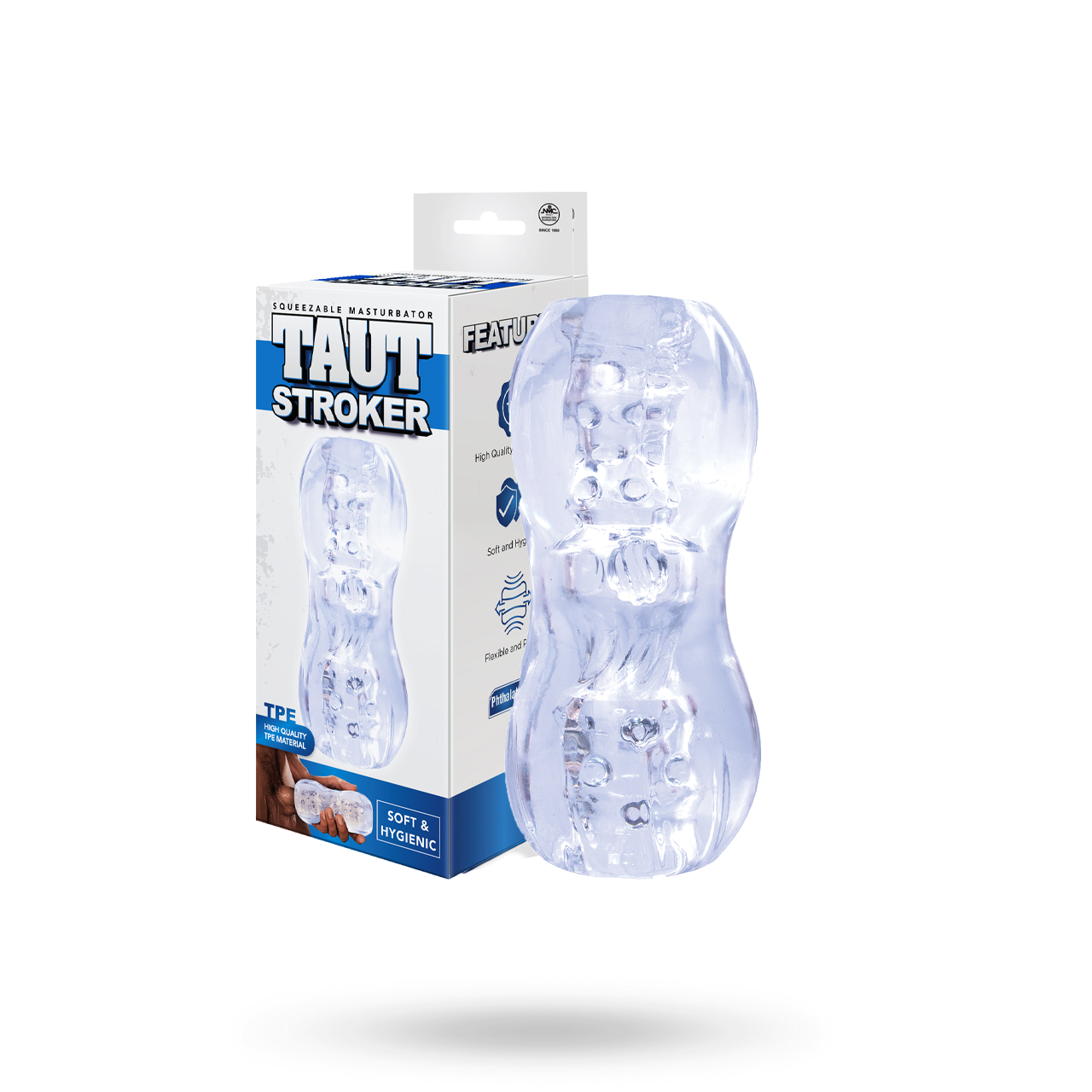 Taut Stroker Squeezable Masturbator Clear Stroker