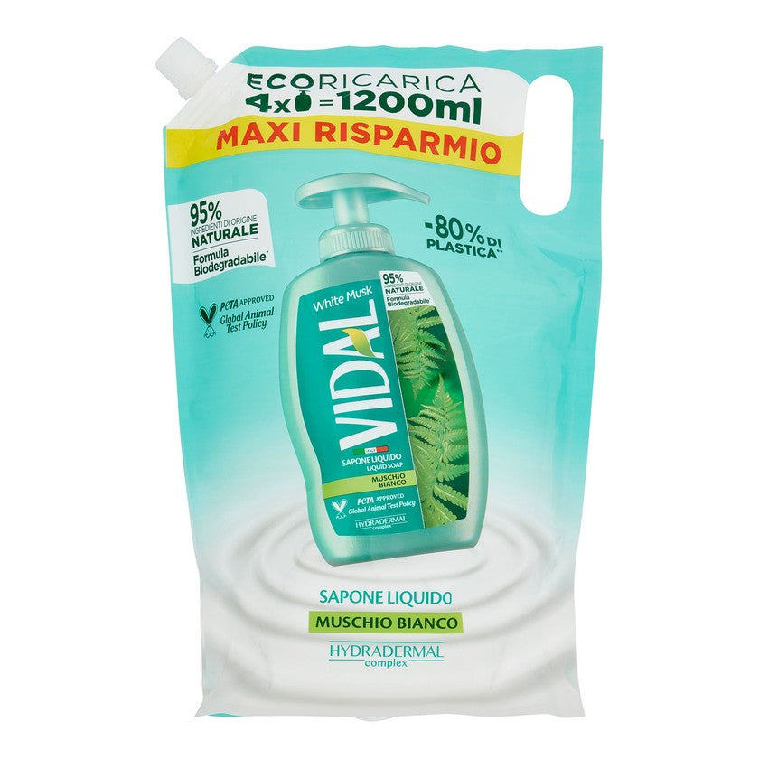 Vidal Nestesaippua Täyttöpussi 1200 ml White Musk
