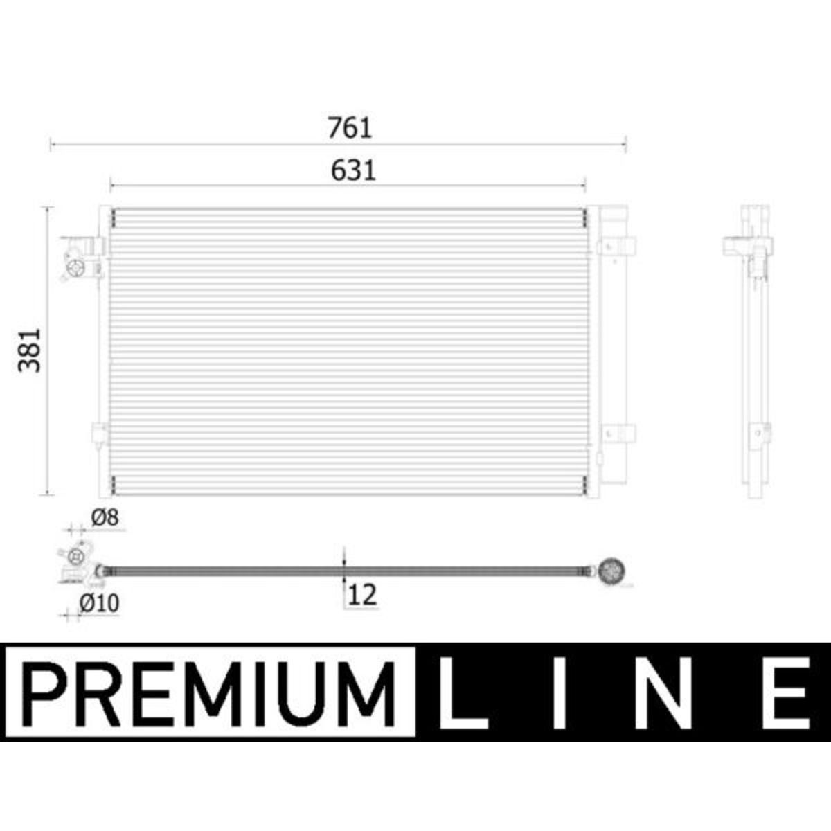 Lauhdutin, ilmastointilaite MAHLE AC 896 000P