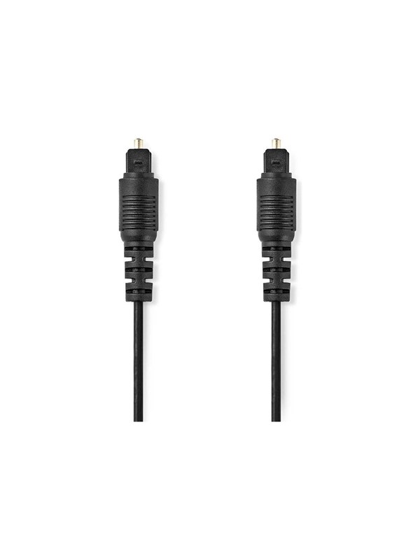 Nedis Optinen Audiokaapeli | TosLink uros | TosLink uros | 10.0 m | Pyöreä | PVC | Musta | Label
